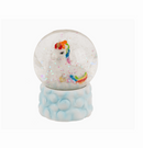 Polyresin glitter globe, unicorn on cloud