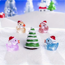 Mini Luminous Christmas Glitter Resin Ducks