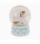 Polyresin glitter globe, unicorn on cloud
