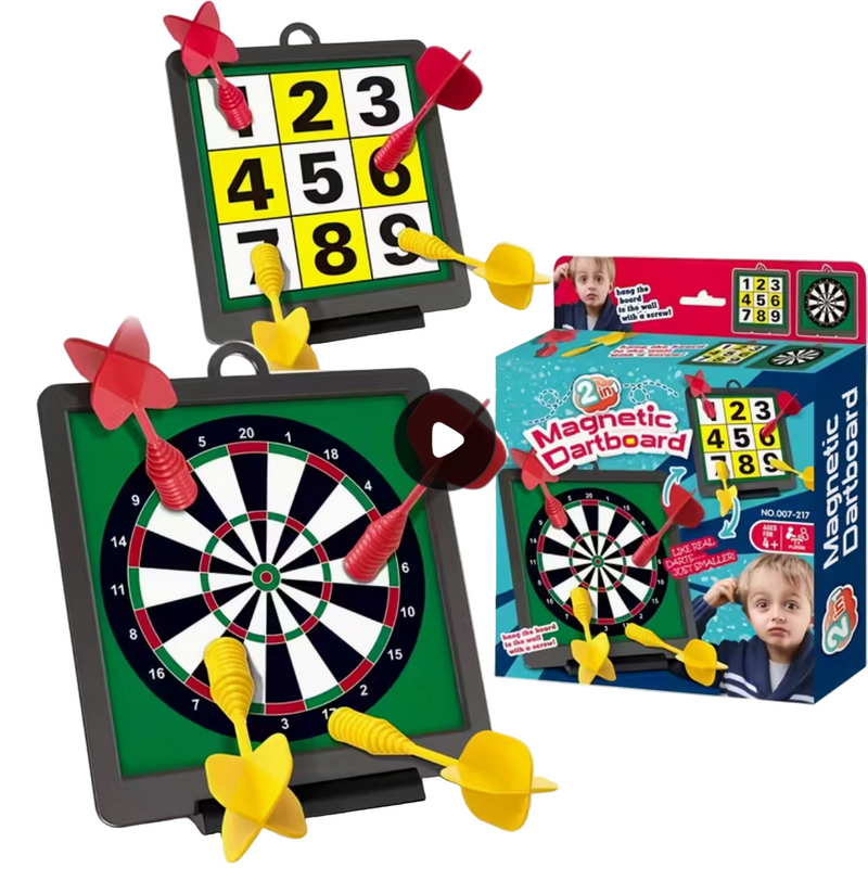 Two-In-One Set, Dart Board And Six Darts