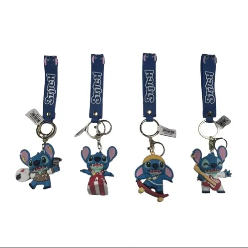 New cute Keychain pendant - Stitch with Rock Star