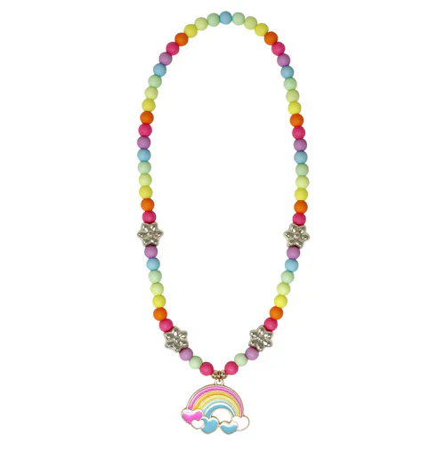 Pink Poppy | Daisy Rainbow Necklace