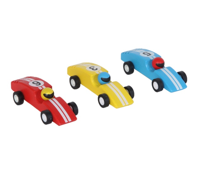 Pintoy Assorted Wooden Racing Cars