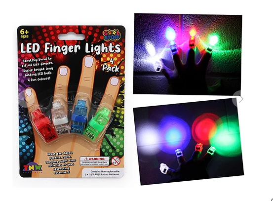 Coloured Led Finger Light (4 pack)