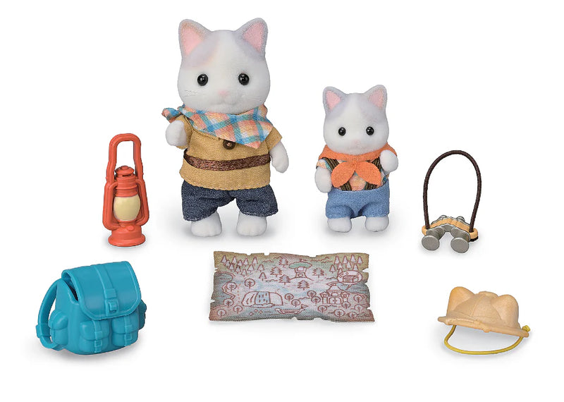 Sylvanian Families | Exciting Exploration Set - Latte Cat Brother & Baby