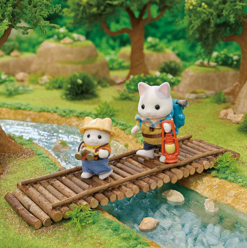 Sylvanian Families | Exciting Exploration Set - Latte Cat Brother & Baby