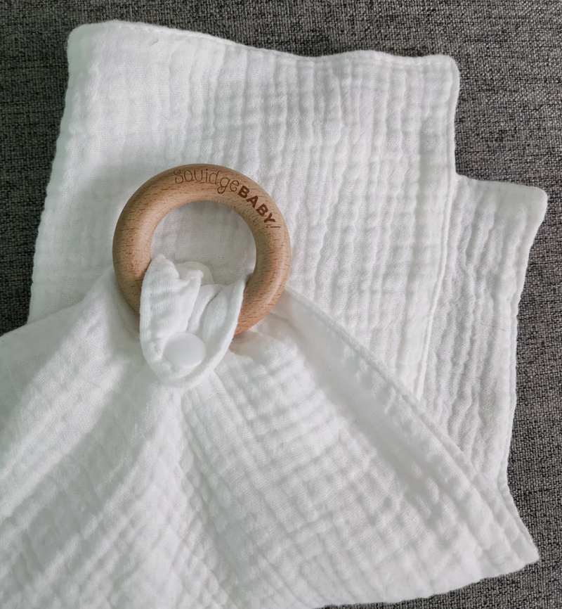 Squidge Baby | Teething ring blankies - asst