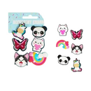 6 PCS SHOE CHARMS- Soft Pink & Playful