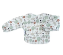 Silly Billyz: Wipe Clean Nylon Small Long Sleeve Bib - Floating Whales