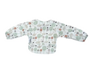 Silly Billyz: Wipe Clean Nylon Small Long Sleeve Bib - Floating Whales