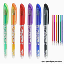 Colorful Erasable Pens Set, 0.5mm Fine Tip with Built-in Eraser
