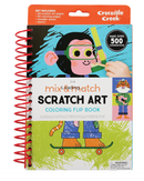 croc cree \ Mix & Match Scratch Art Colouring Flip Book - Animals