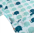 Silly Billyz |  Wipe Clean Nylon Small Long Sleeve Bib - Elephant Love