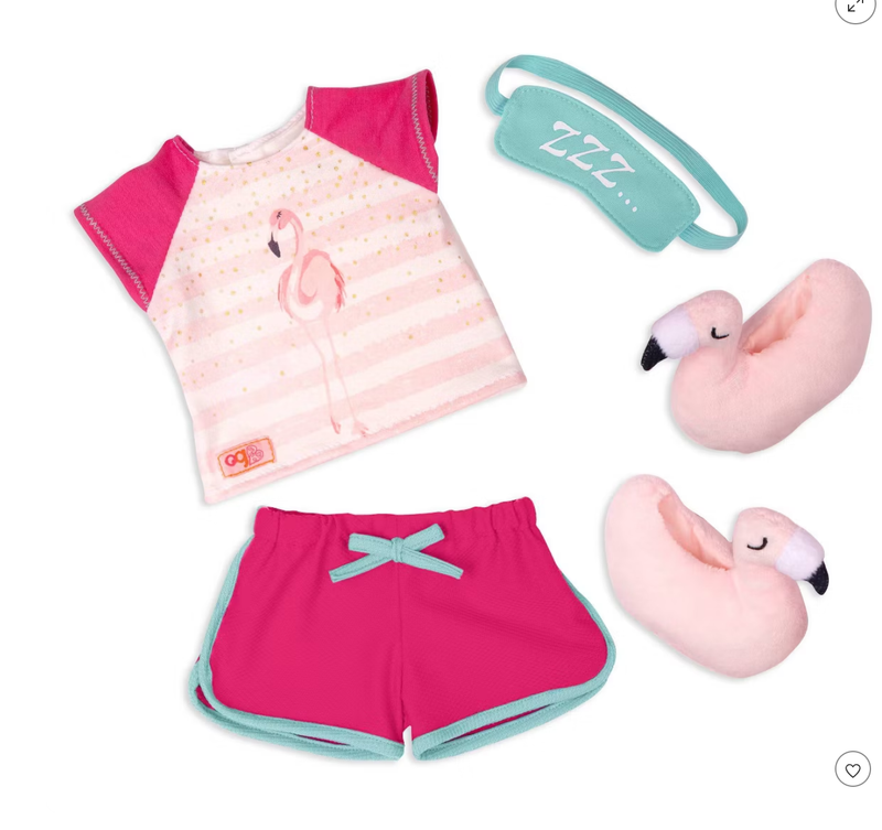 Our Generation | Sleepover Pyjama Outfit for 18" Dolls - Flamingo Dreaming