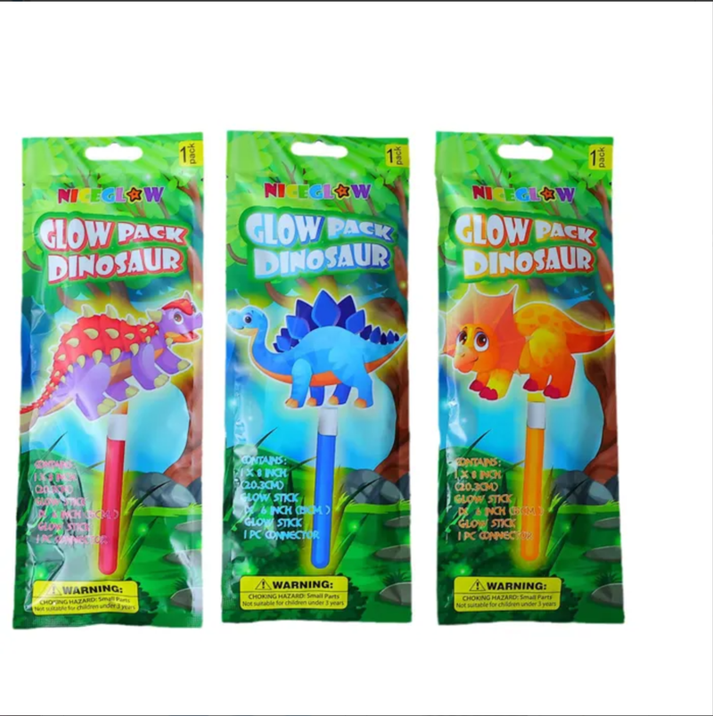 Glow in the Dark Dinosaur Wand - Asst
