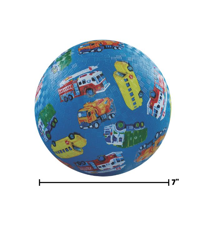 Crocodile Creek | 7" Playground Ball - City Vehicles