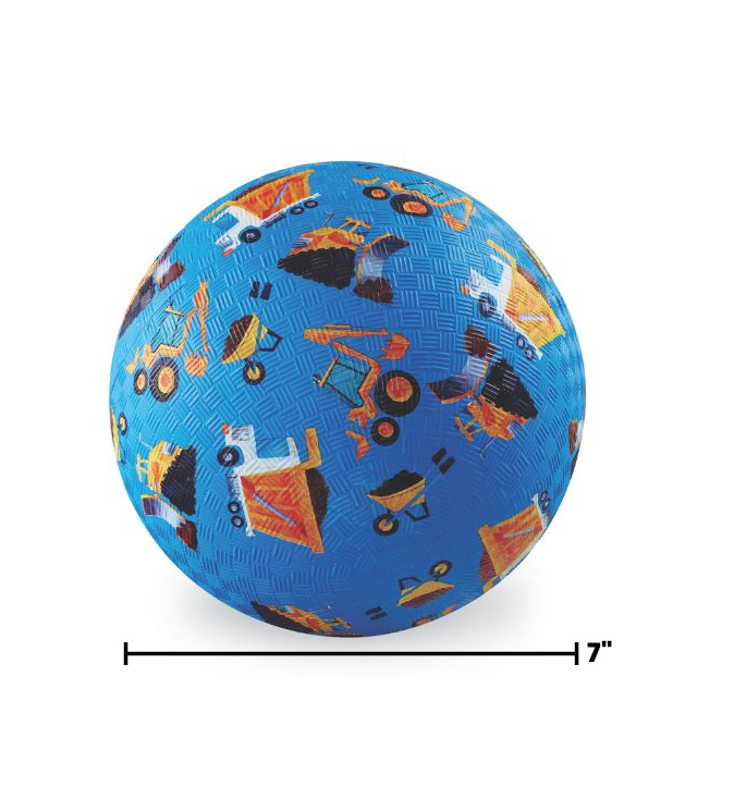 Crocodile Creek | 7" Playground Ball - Blue Construction