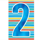 2 year Boy Birthday Card  Stripes