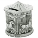 Landmark Concept | Pewter Plated Carousel Money Bank