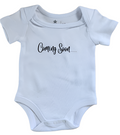 'Coming soon' baby onesie (short-sleeve)