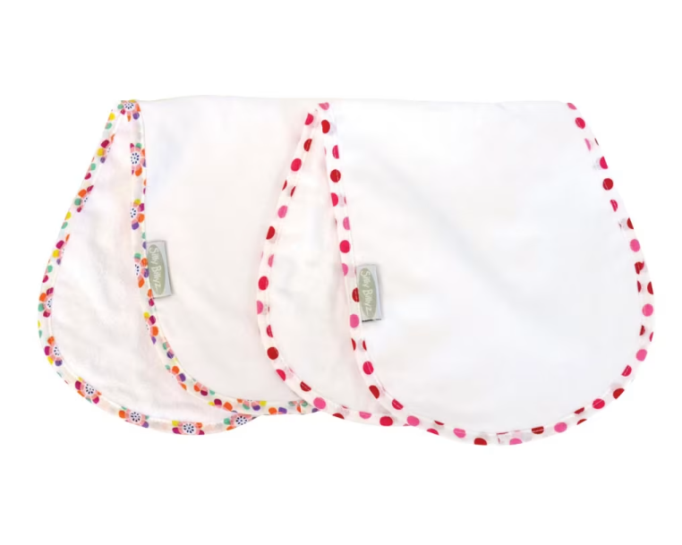 Silly Billyz | Towel Shoulder Bib 2pk Pansy