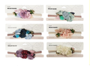 Hair Tie Headband with Flowers - Asst