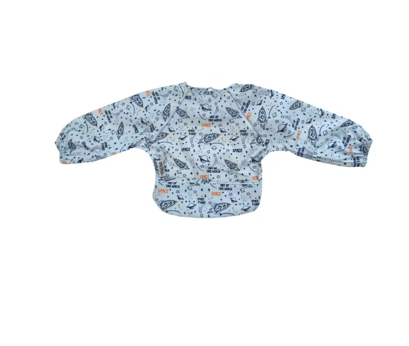 Silly Billyz  | Wipe Clean Small Long Sleeve Bib - Space