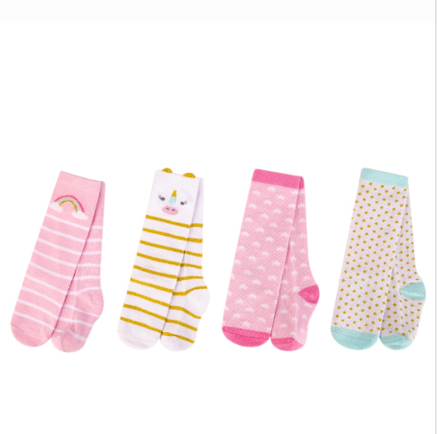 Hudson Baby Knee-High Girls Socks 4pk