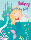 "Birthday Girl Mermaid" Tag Birthday Card