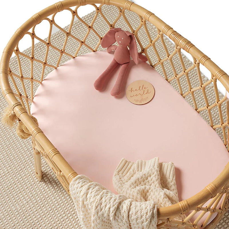 Snuggle Hunny | Baby Pink Organic Bassinet Sheet/Change Pad Cover