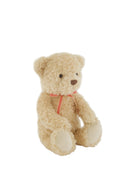Snuggle Bunnies - Arthur the Bear with red Stripe Ribbon Bow 30cm