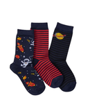 Columbine | Space Bamboo Crew Socks 3 Pack
