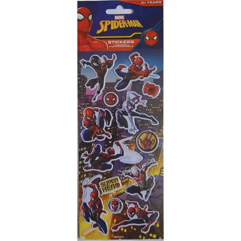 Spiderman Kids  Embossed & Fun Sticker Sheets