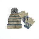Hi-Hop | Stripe Beanie Glove Set - Sage/Blue