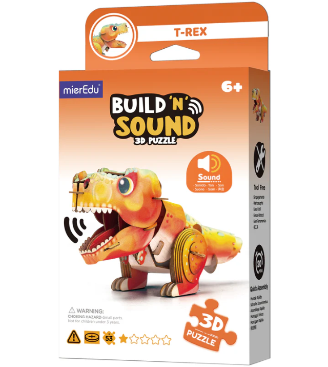 MierEdu | Build 'n' Sound 3D Puzzle Tyrannosaurus Rex