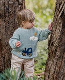 Bebe Hunter Farm Tractor Knitted Baby Jumper