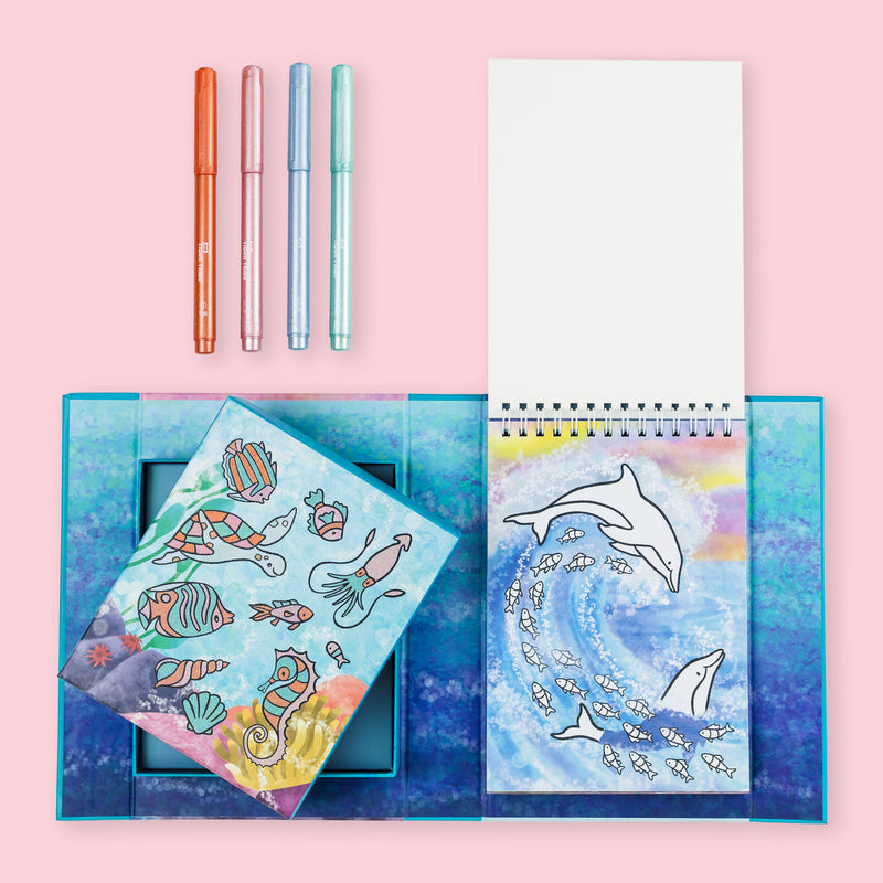 Tiger Tribe | Colouring Set - Sea Life