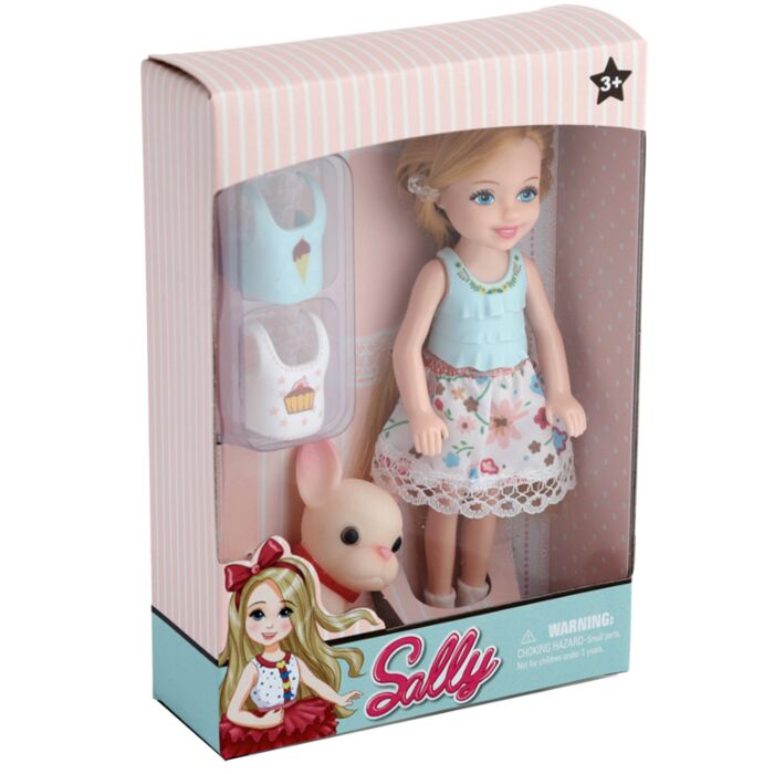 Sally Dress Up Doll with Dog & Accessories