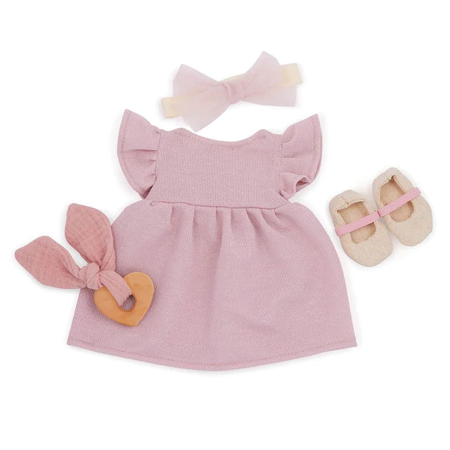 LullaBaby 14" Doll Clothing Sets - Pink Dress Oufit with Shoes