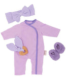 LullaBaby 14" Doll Clothing Set - Purple Onsie Set