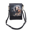 Flap Bag - Black & Brown Galloping Horses