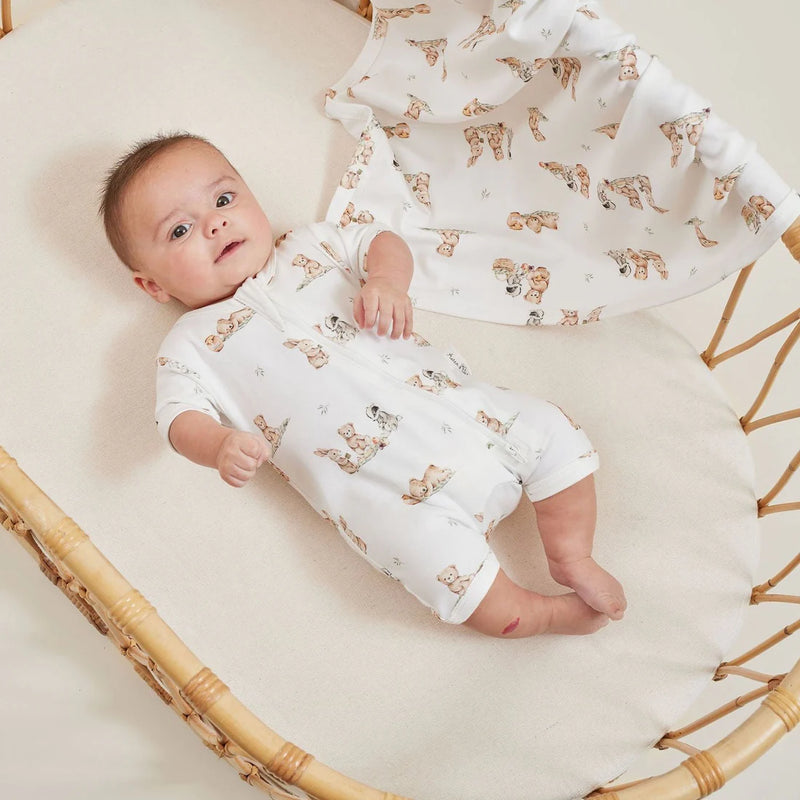 Aster & Oak | Teddy Picnic Zip Romper