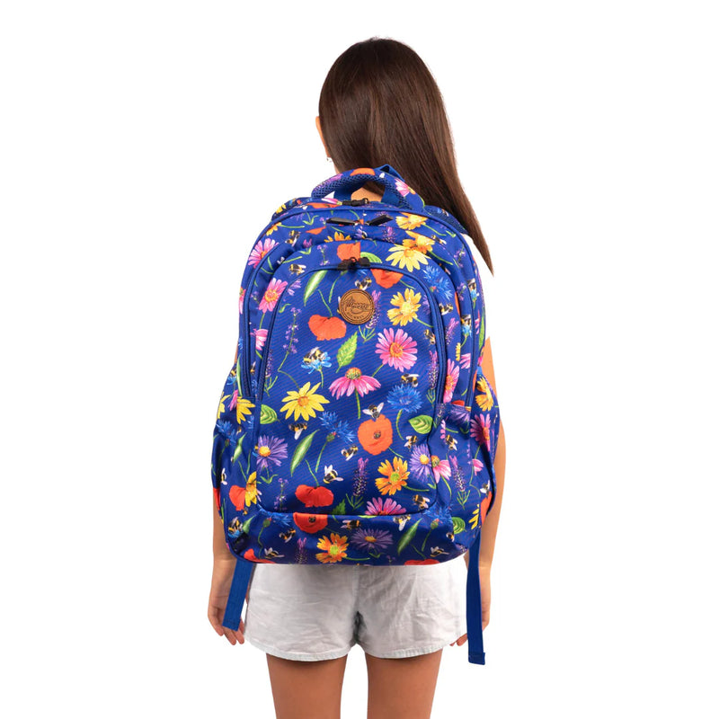 ALiMASY | Bees & Wildflowers Large School Backpack