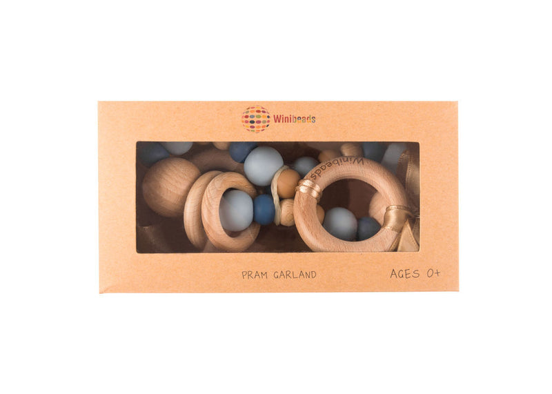 DUSTY BLUE, MIDNIGHT & LATTE HARLOW PRAM GARLAND