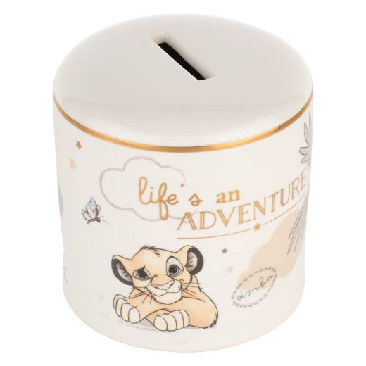 Simba money Bank ceramic "Lifes An Adventure "