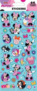 Minnie Mouse Stickers (2 Sheets 64 Stickers)