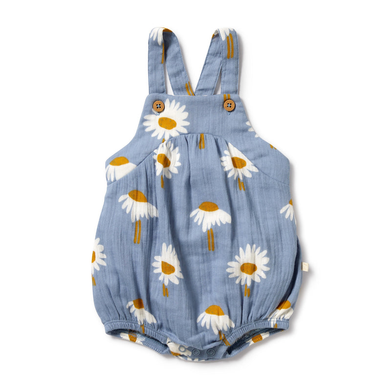 W & F | Daisy Floral Organic Crinkle Bodysuit