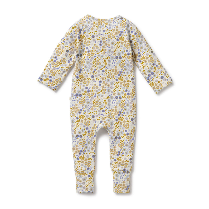 W & F | Little Meadow Organic Zipsuit with Feet