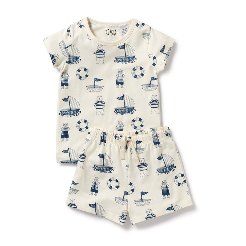 Wilson & Frenchy | Nautical Bear Organic S/S Pyjamas