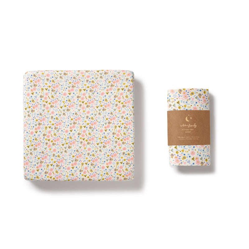 Wilson & Frenchy | Ava Floral Organic Cot Sheet